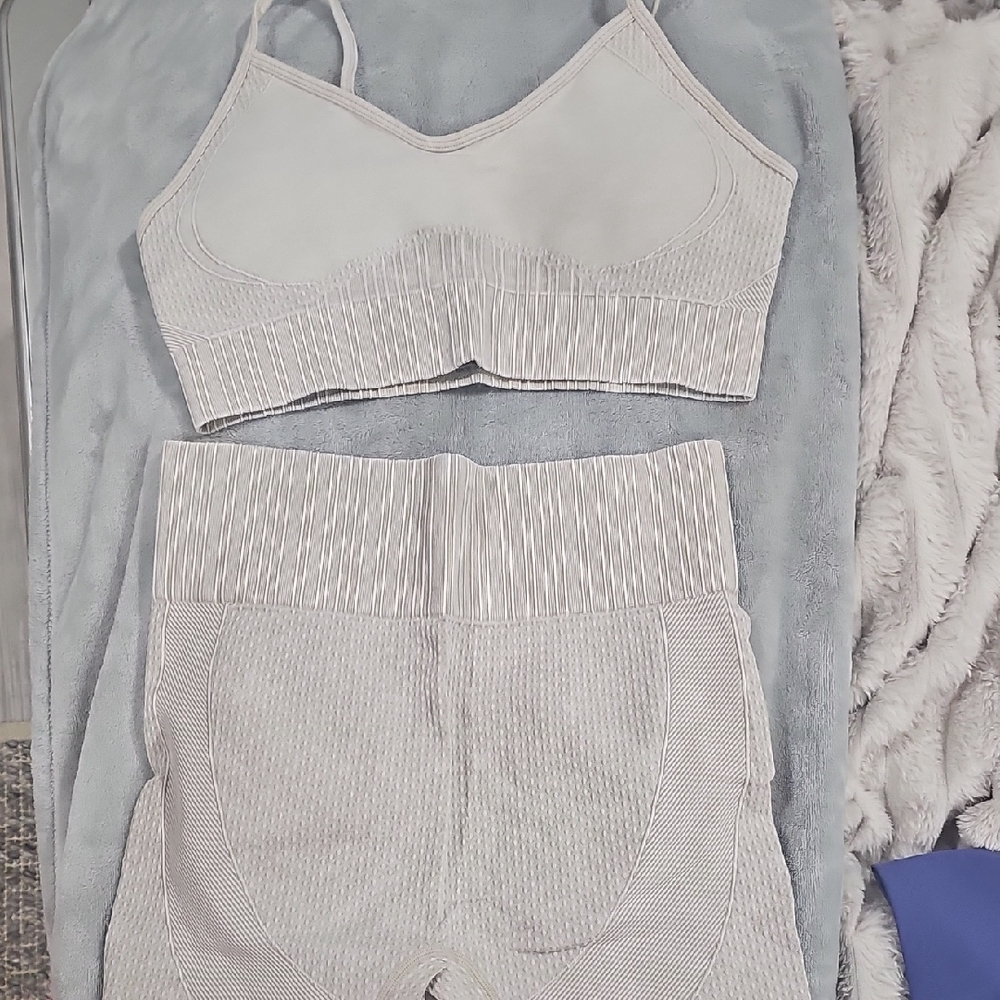 Women's Cream Activewear Set